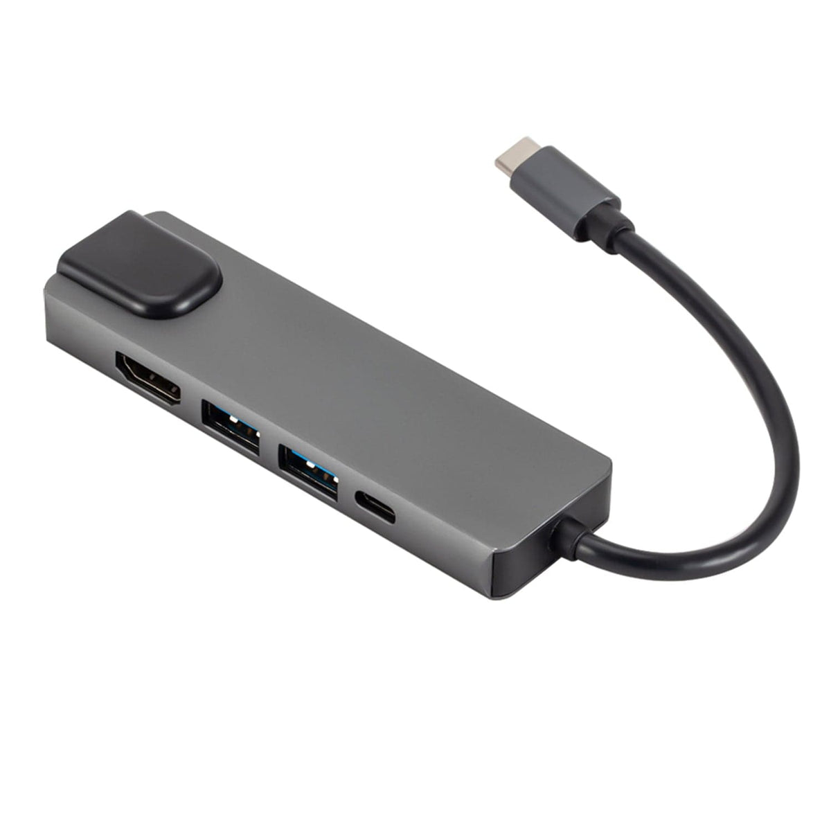 SaharaCase 5-in-1 USB-C Hub with Ethernet – Multiport Adapter with 4K HDMI, 100W PD Charging, and RJ45 – For MacBook & PC