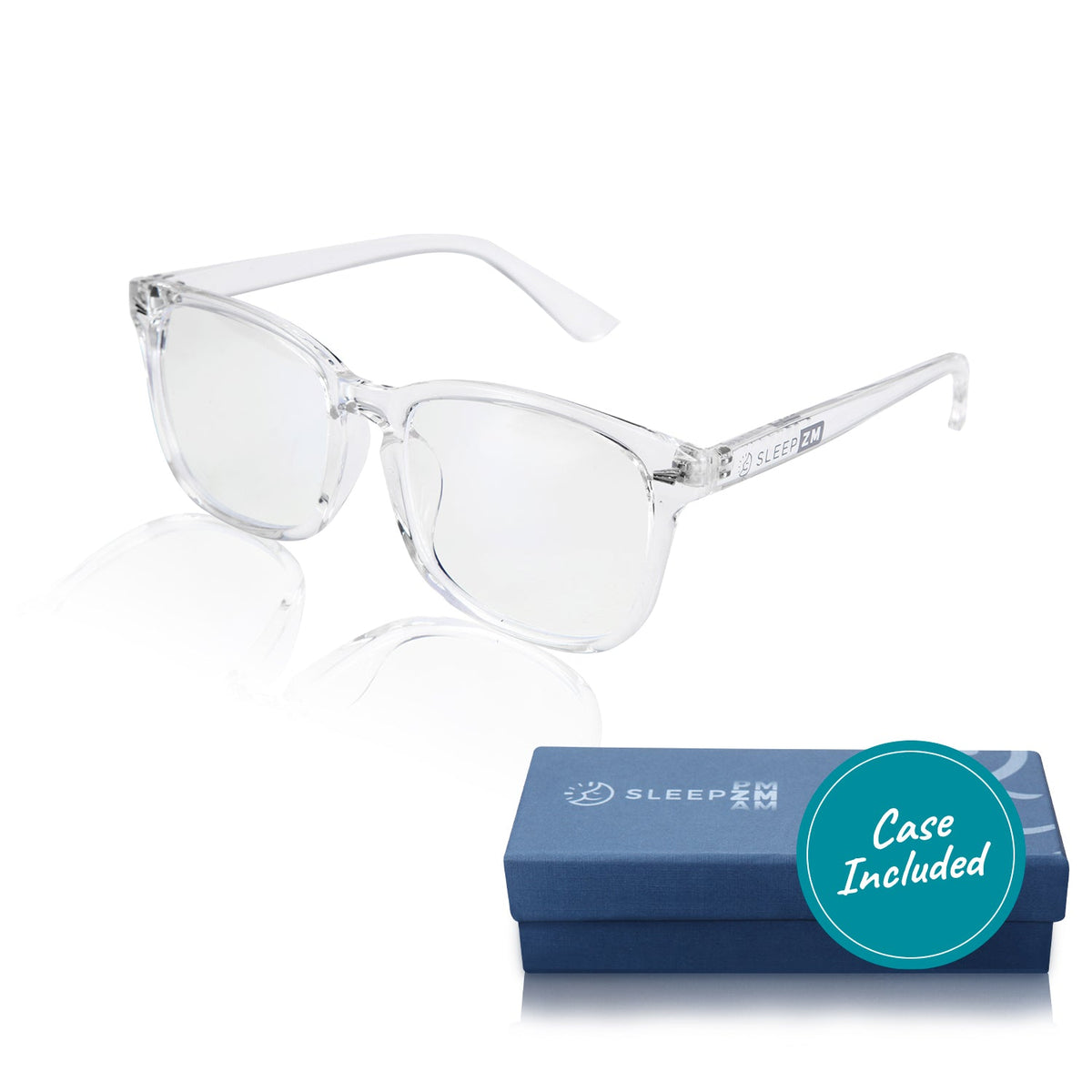 InvisiAid Clear Wayfarer Blue Light Glasses – Crystal