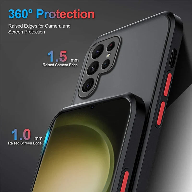 Gokuu Frosted Translucent For Samsung Galaxy S24 S23 S22 S21 S20 FE S10 S9 S8 Plus Ultra Pro 5G Funda