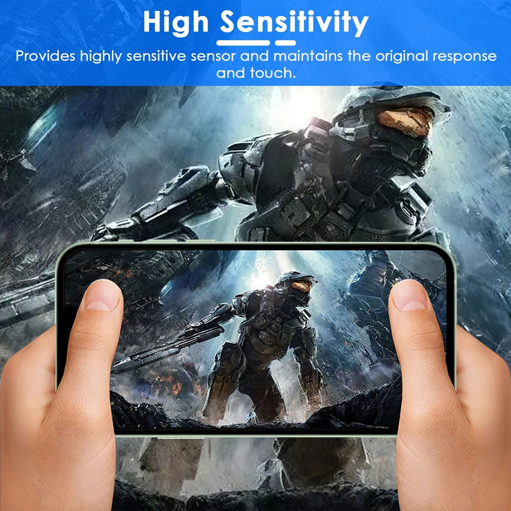 2Pcs HD Clear Screen Protectors 2Pcs Camera Len Protectors Tempered Glass Film Full Coverage Screen Protector Set Fit for IOS Phone 14/14Plus/14Pro/14