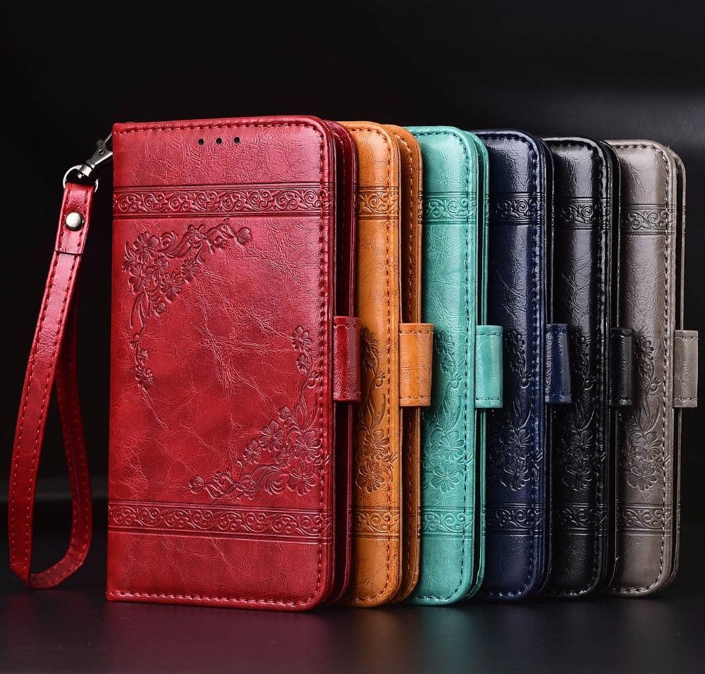 Luxury Flip wallet Leather Case For iphone 11 13 12 Pro 12Mini Card Holder Phone Cover Premium Leather iPhone 11 Pro Case Kickstand Card Holder Flip Leather Wallet Phone Case